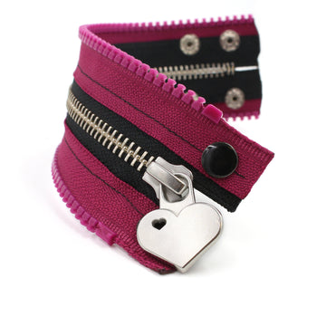 Sweetheart Punk Zip Bracelet