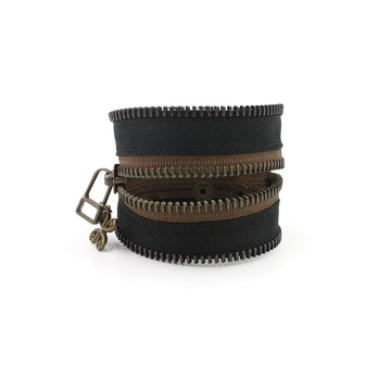 Burnt Brownie Zip Bracelet