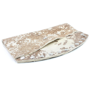 Cow Print Leather Mini Wallet Clutch