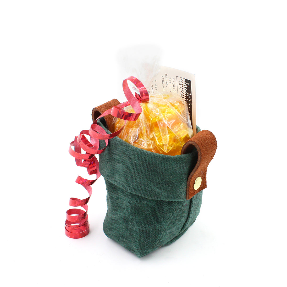 Waxed Canvas Mini "Kiki Pot" Green Planter