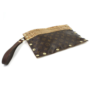 Authentic Upcycled Louis Vuitton Leather Clutch