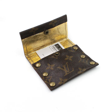 Repurposed Louis Vuitton Leather Card Case / Mini Wallet
