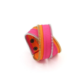 Summer Brights Collection Hot Pink Zip Bracelet