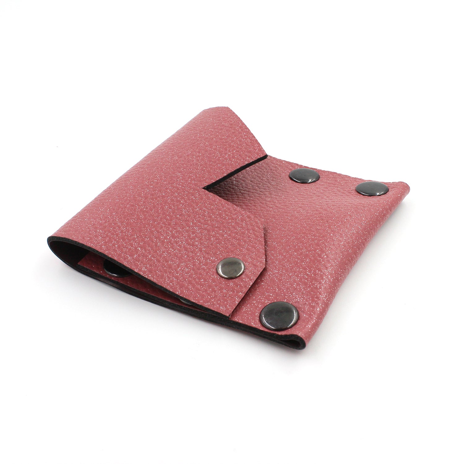 Pink Sparkly Leather Business Card Case