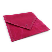 Waxed Canvas iPad Envelope Case/Clutch in Cerise Pink
