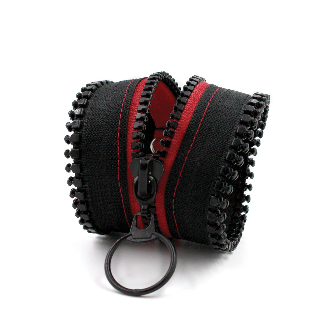 Punk Style Black & Red Zip Bracelet - N.Kluger Designs bracelet