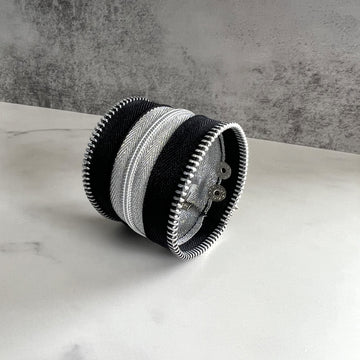 Las Vegas Raiders Silver & Black Zip Bracelet