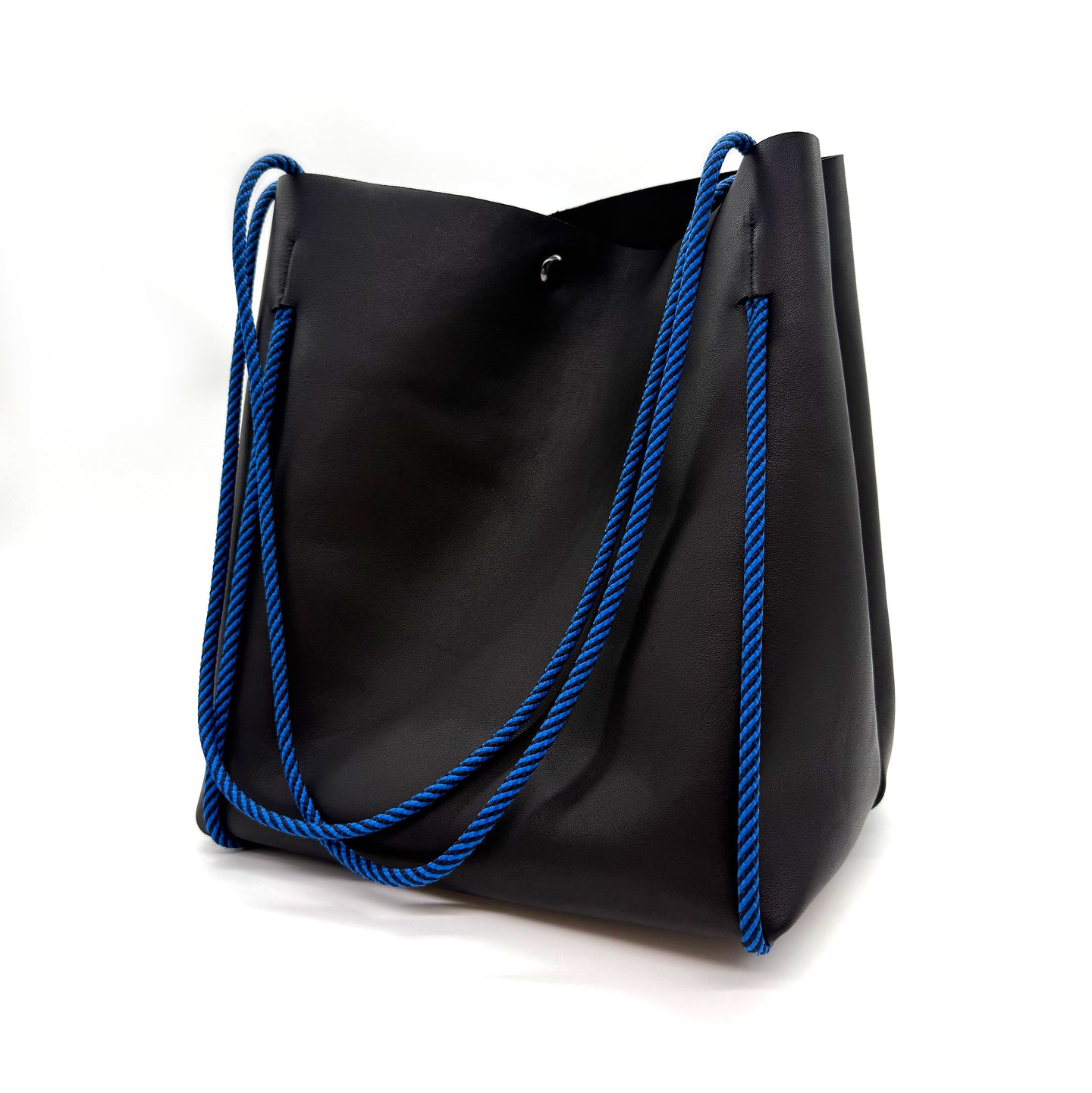 Black leather Transforming Handbag to Tote Bag