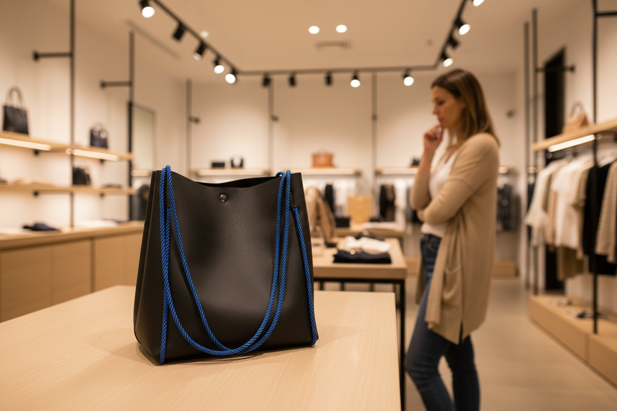 Black leather Transforming Handbag to Tote Bag