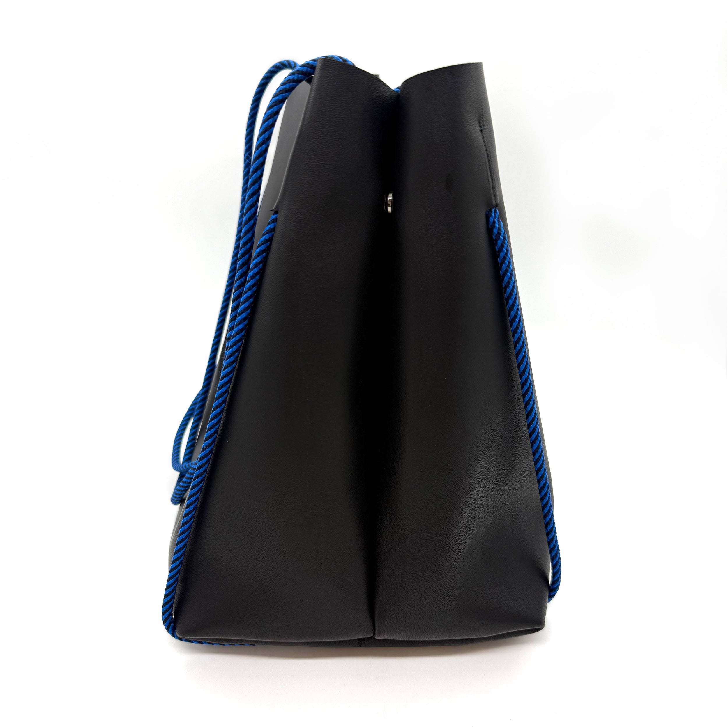 Black leather Transforming Handbag to Tote Bag