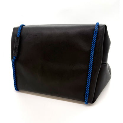 Black leather Transforming Handbag to Tote Bag