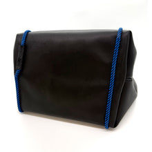Black leather Transforming Handbag to Tote Bag