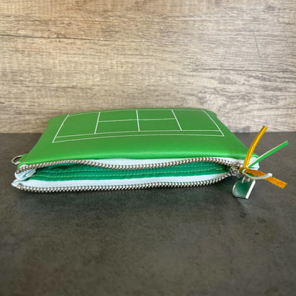 100% Handmade Fully Lined Vegan Leather Tennis Wristlet