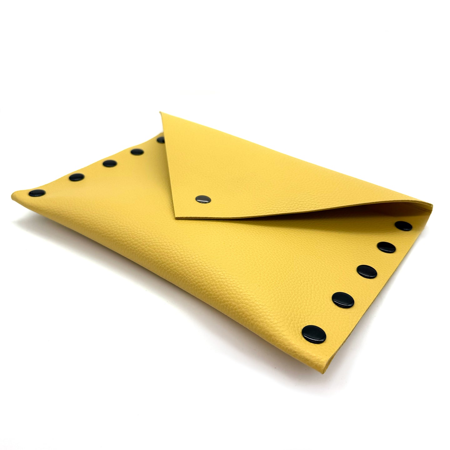 Simple Yellow Leather Envelope Clutch