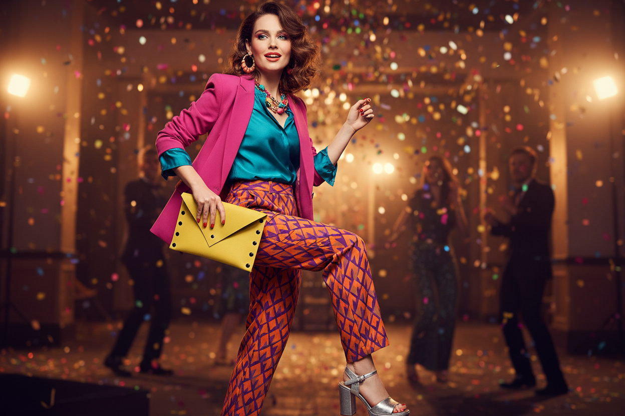 Simple Yellow Leather Envelope Clutch