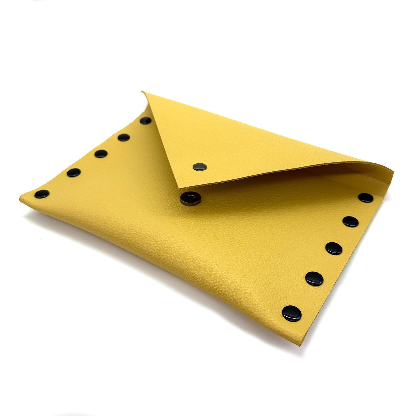 Simple Yellow Leather Envelope Clutch