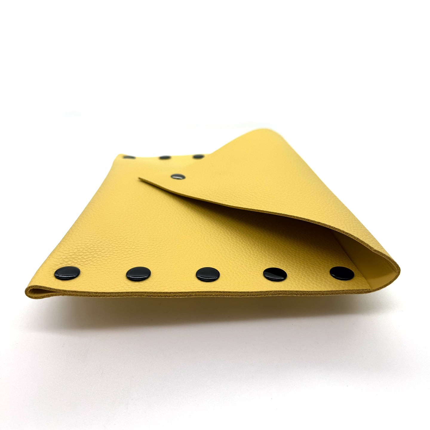 Simple Yellow Leather Envelope Clutch