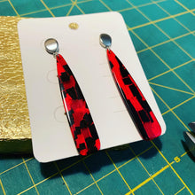 Red & Black Sexy Acrylic Drop Earrings