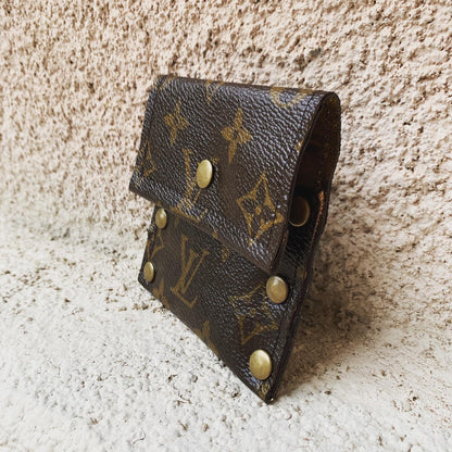 Repurposed Louis Vuitton Leather Card Case / Mini Wallet
