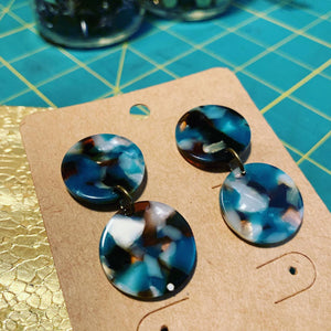 Double Circle Acrylic Drop Earrings