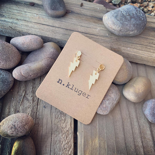 Mini Lightning Bolt Acrylic Drop Earrings