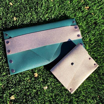 Rose Gold Leather Card Case / Mini Wallet