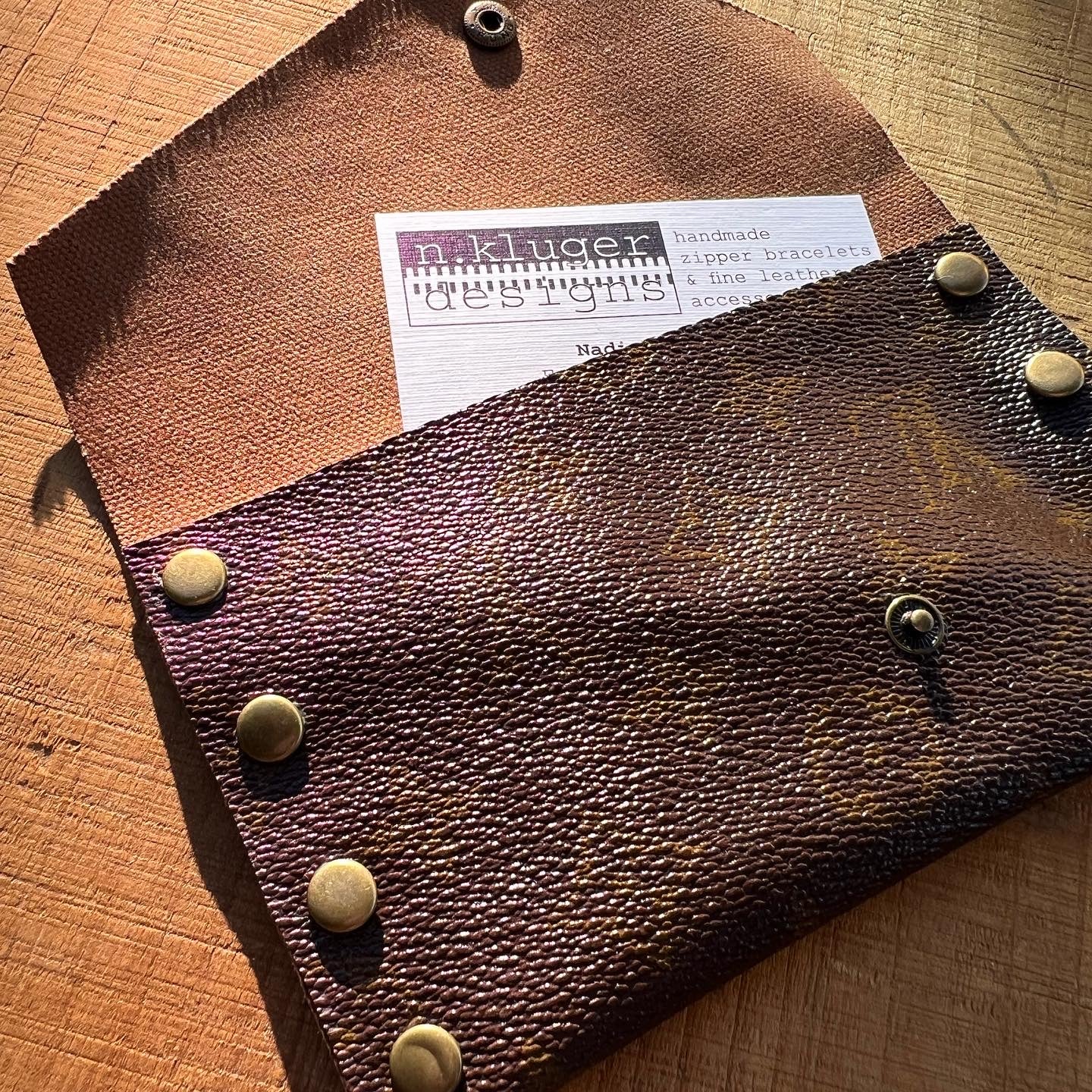 Repurposed Louis Vuitton Leather Wallet