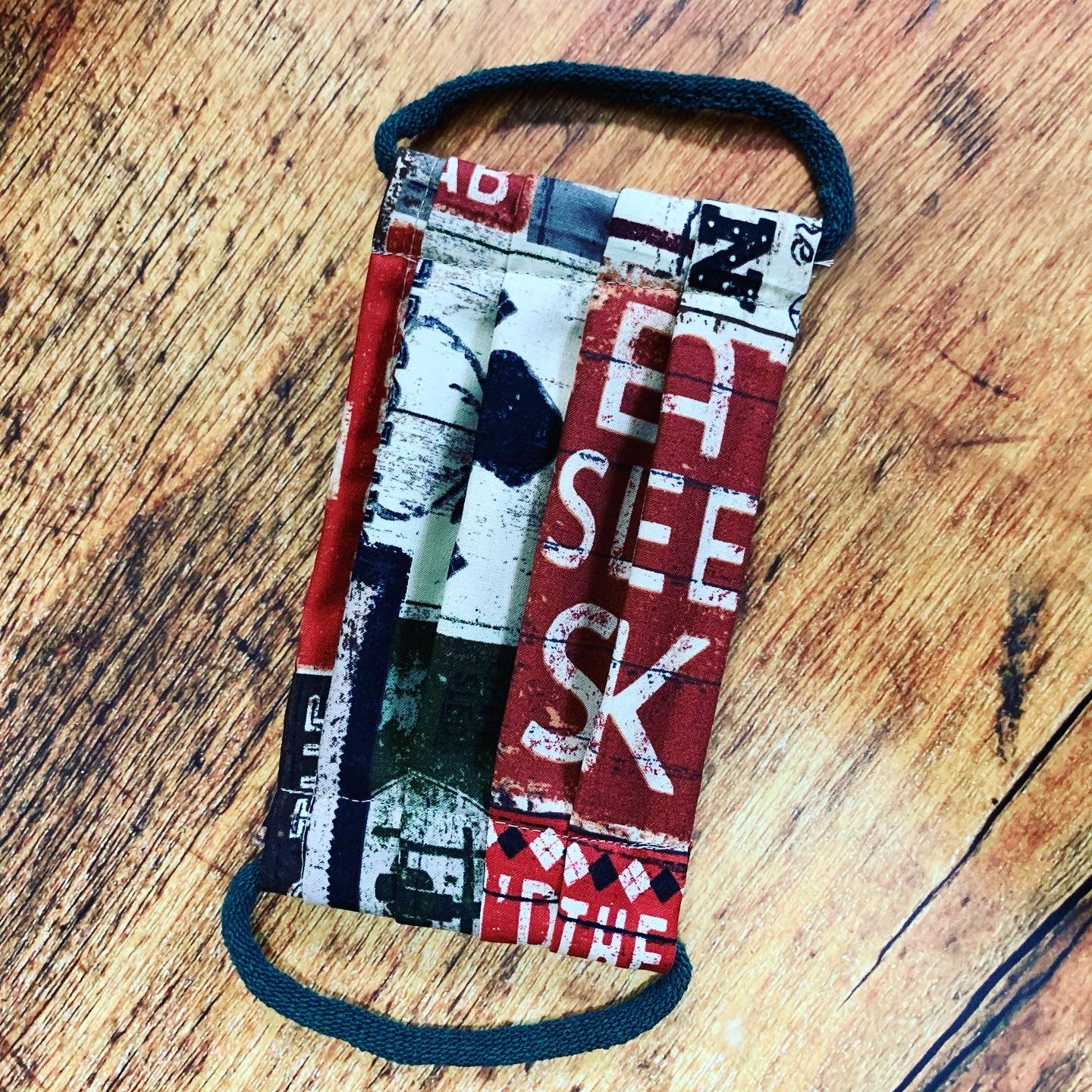 Handmade Cotton Reusable Ski Theme Face Mask