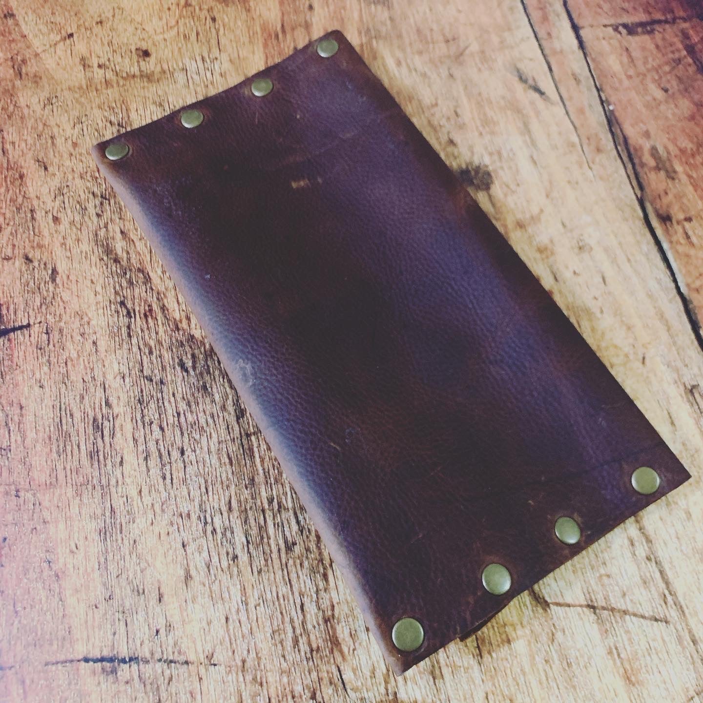 Rustic Brown Genuine Leather Clutch