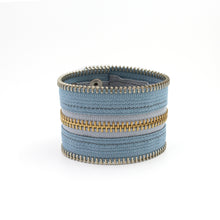 Baby Blue Stars Zip Bracelet - N.Kluger Designs bracelet