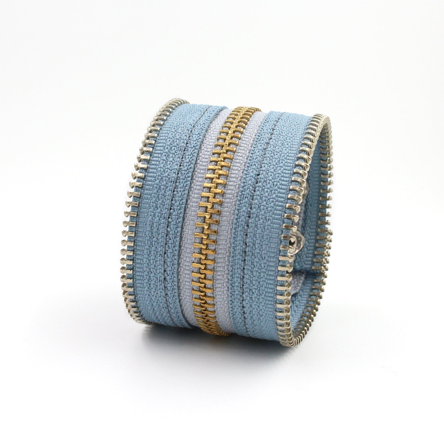 Baby Blue Stars Zip Bracelet - N.Kluger Designs bracelet