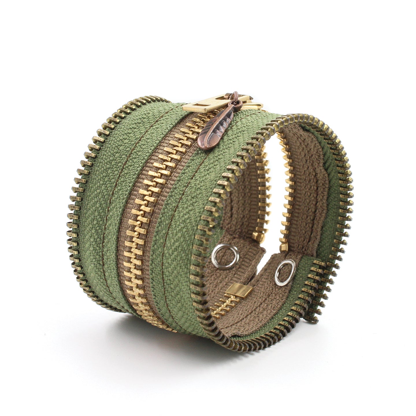Armed & Olive Zip Bracelet - N.Kluger Designs bracelet