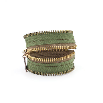 Armed & Olive Zip Bracelet