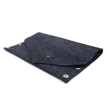 Handmade Navy Blue "Fur" Leather Clutch