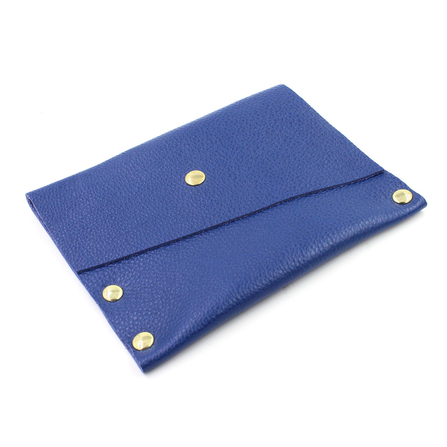 Royal Blue Leather Card Case / Mini Wallet
