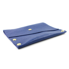 Royal Blue Leather Card Case / Mini Wallet