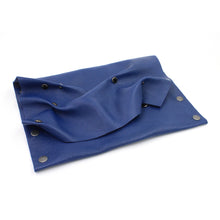 Blue Leather Textured "Wave" Clutch