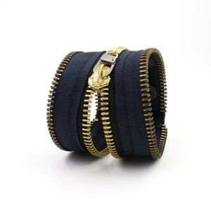 Navy Bruiser Zip Bracelet - N.Kluger Designs bracelet