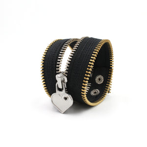 Sinister Heart Zip Bracelet - N.Kluger Designs bracelet