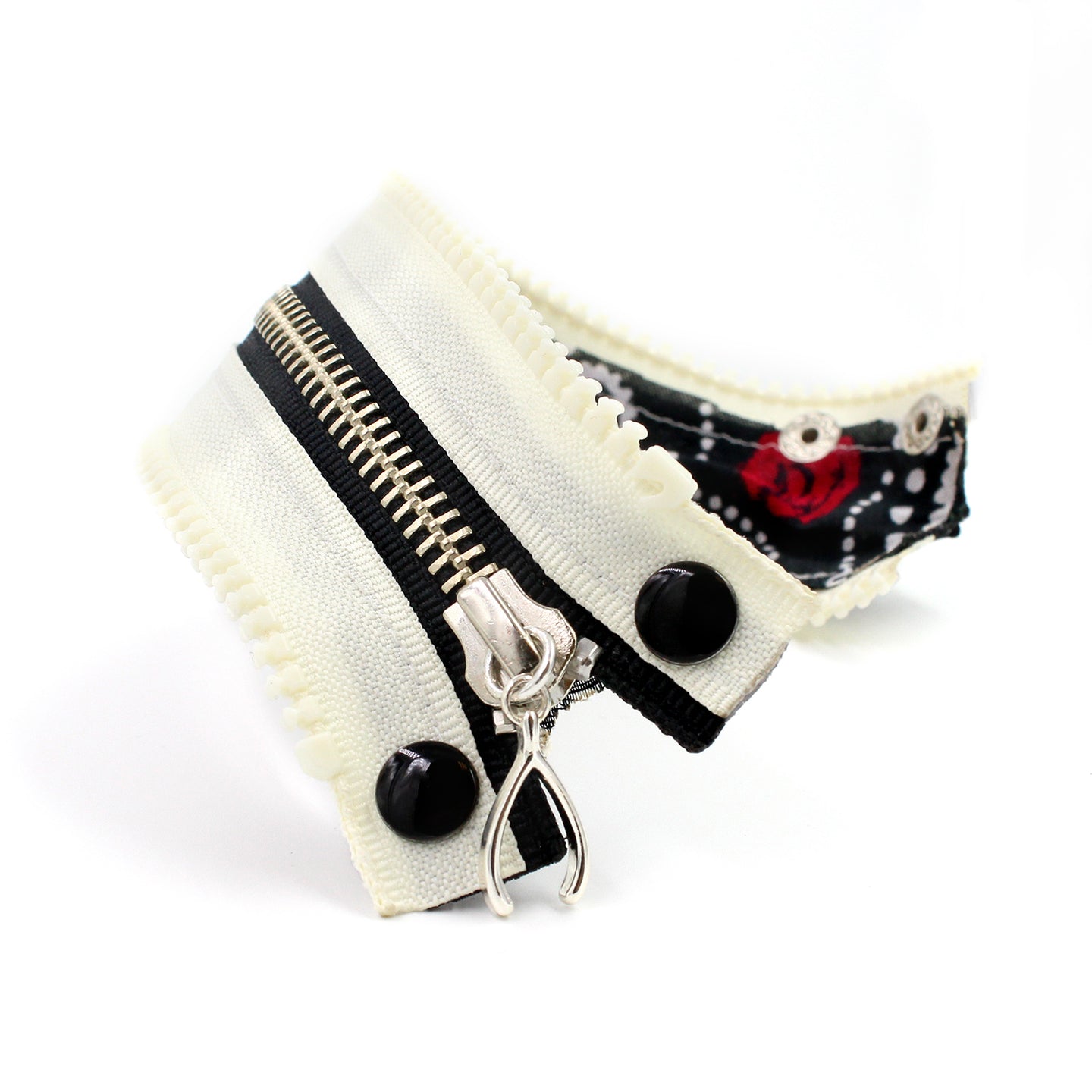 Gypsy Rose Cream Zip Bracelet - N.Kluger Designs bracelet