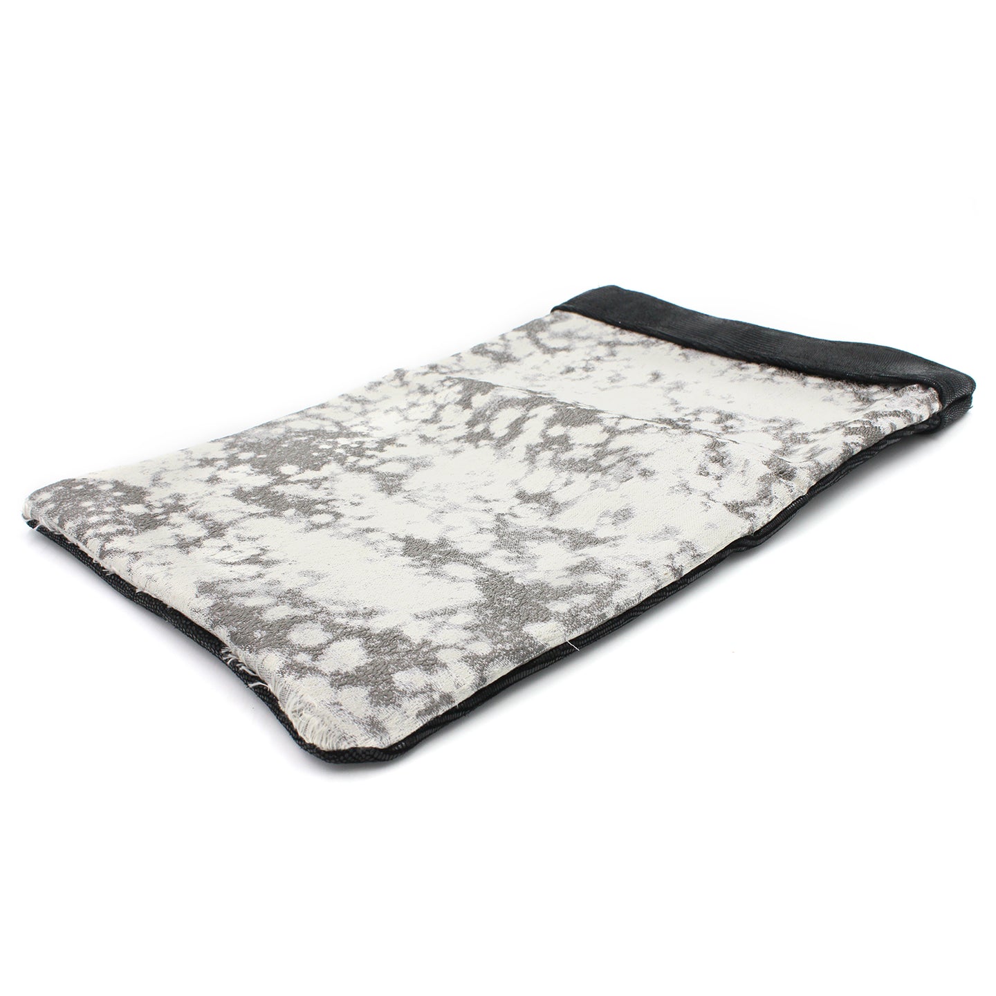 Black & White Metallic Mixed Leather & Fabric Clutch - N.Kluger Designs clutch