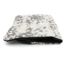 Black & White Metallic Mixed Leather & Fabric Clutch - N.Kluger Designs clutch