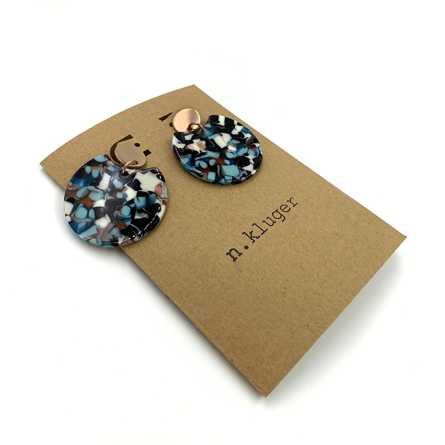 Tortoise Shell Circle Cutout Acrylic Drop Earrings