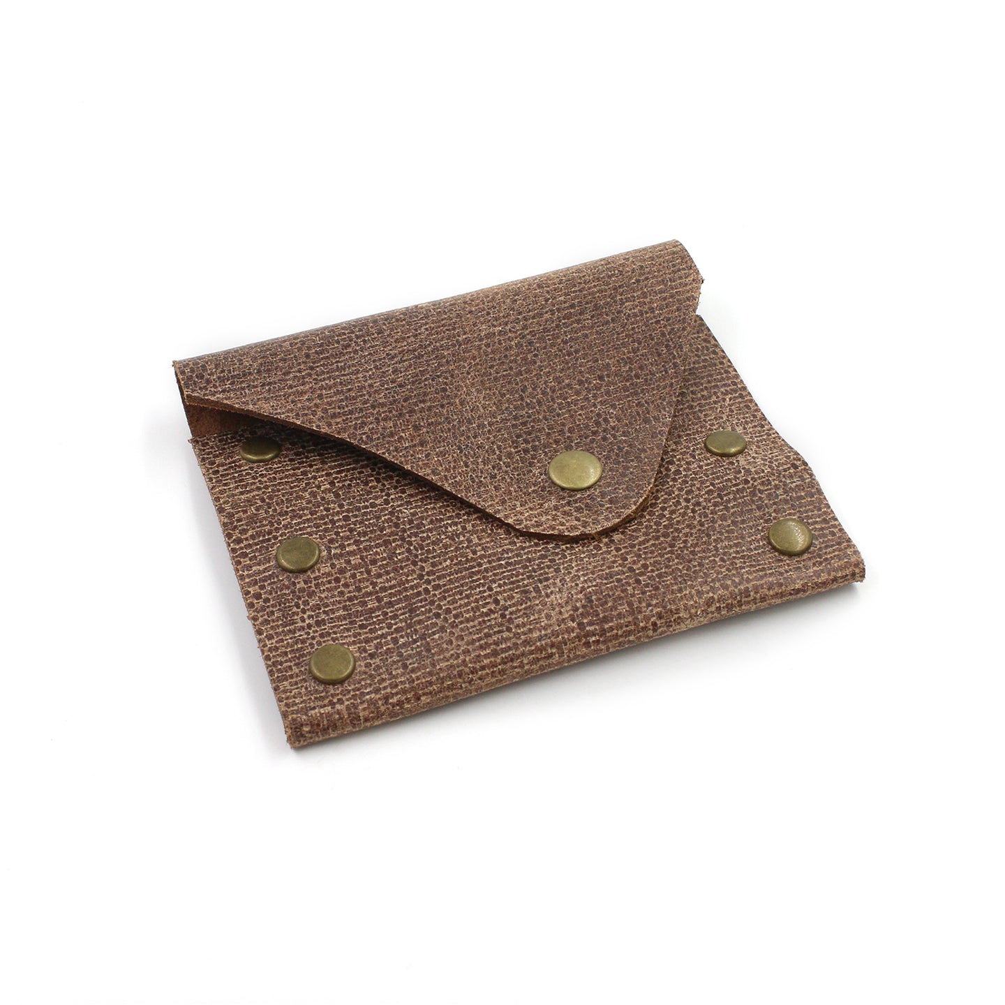 Distressed Brown Leather Business Card Case - N.Kluger Designs Card Case