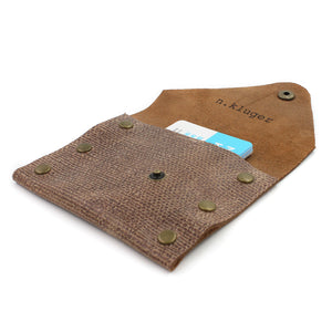 Distressed Brown Leather Business Card Case - N.Kluger Designs Card Case