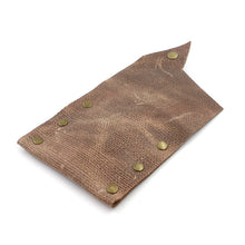 Distressed Brown Leather Coin Purse/Wallet - N.Kluger Designs Coin Purse