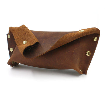 Rustic Dark Brown Handmade Leather Eye Glass Holder/Pouch