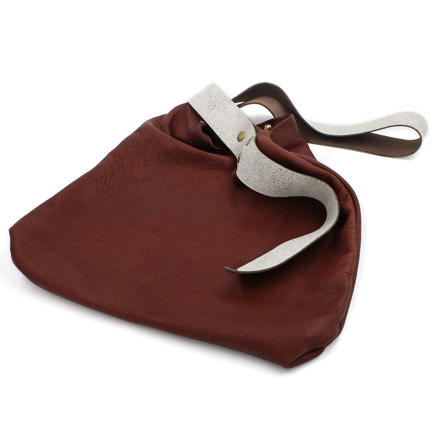 Brown Soft & Slouchy Leather Casual Handbag Wristlet - N.Kluger Designs wristlet