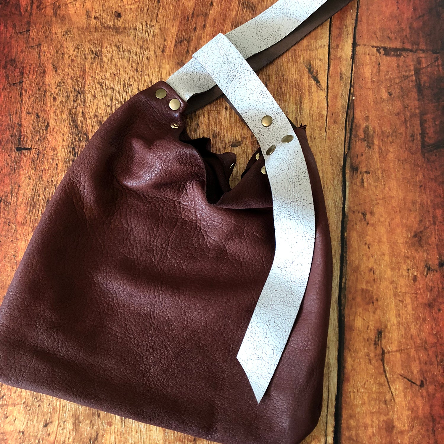 Brown Soft & Slouchy Leather Casual Handbag Wristlet