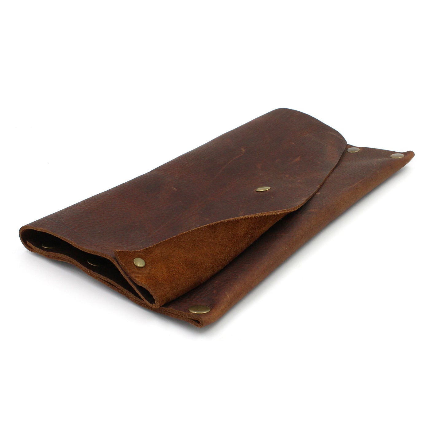 Rustic Brown Genuine Leather Clutch